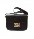 CELINE VINTAGE CARRIAGE BUCKLE BROWN SHOULDER セリーヌ